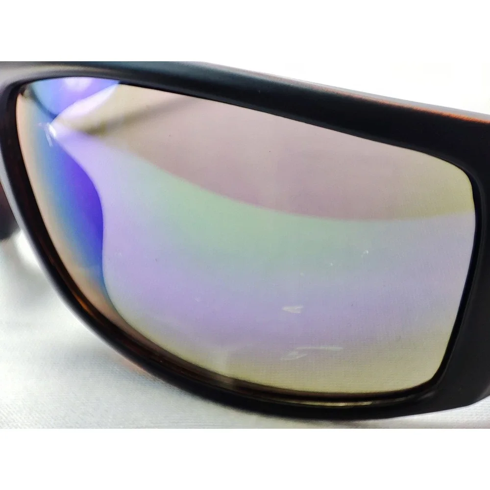 Kreedom Lincoln Tortoise Wrap Sunglasses Blue Mirror Lens Cat 3 Men